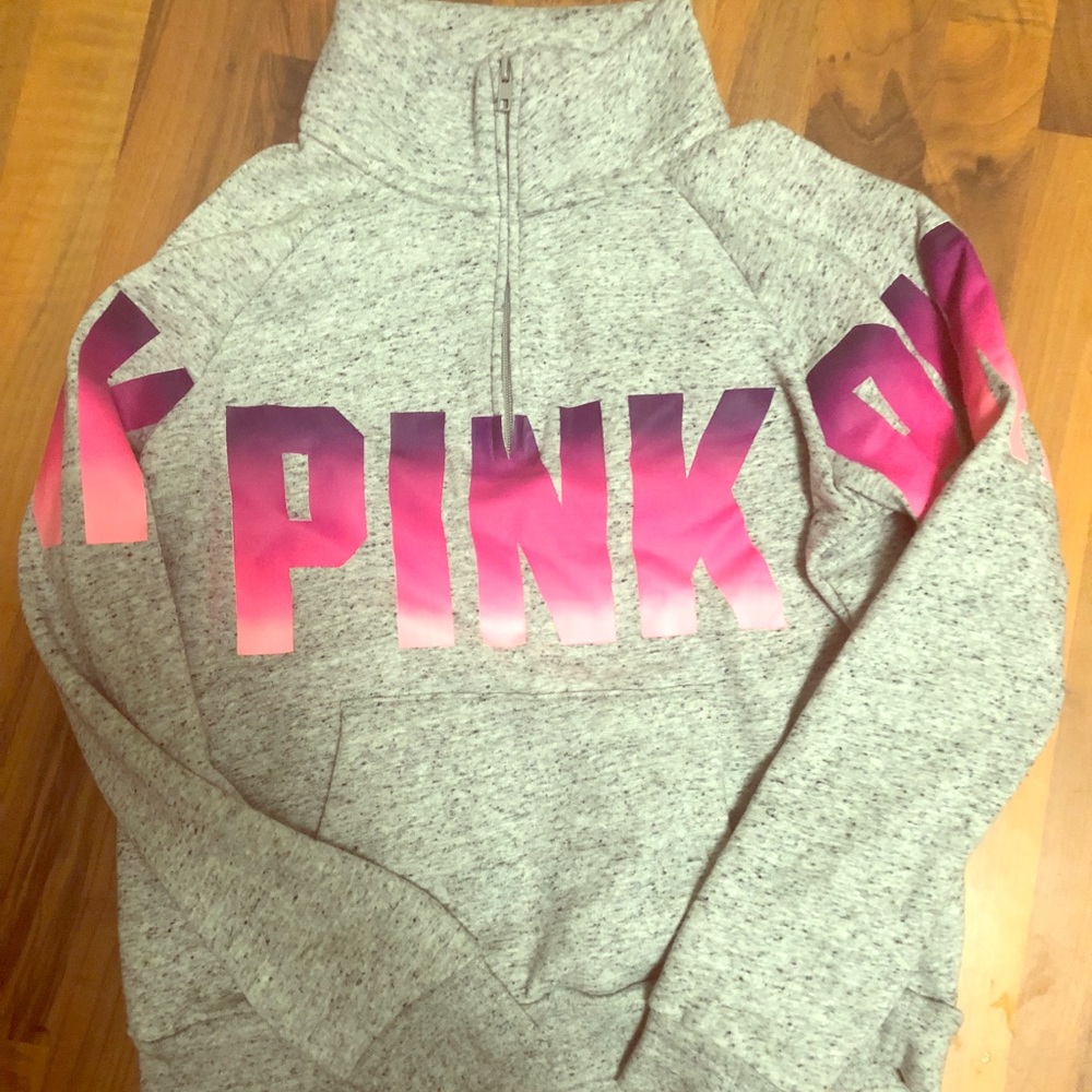 Pink quarter zip